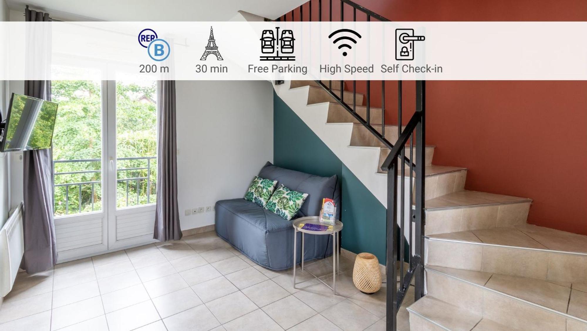 Le Duplex , Proche Gare Rer, Parking, Arrivee Autonome Leilighet Palaiseau Eksteriør bilde